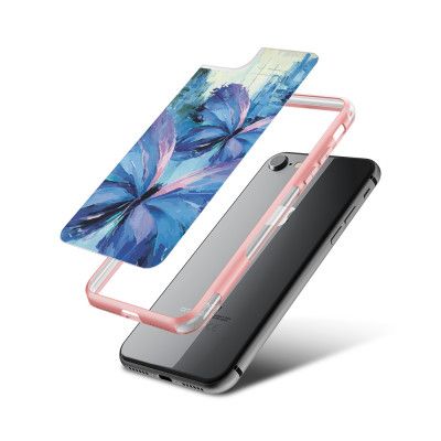 Fashion mobilskal till Apple iPhone 8 - Blue Butterflies