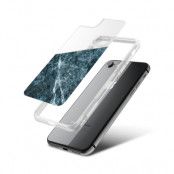 Fashion mobilskal till Apple iPhone 8 - Half marble dark grey