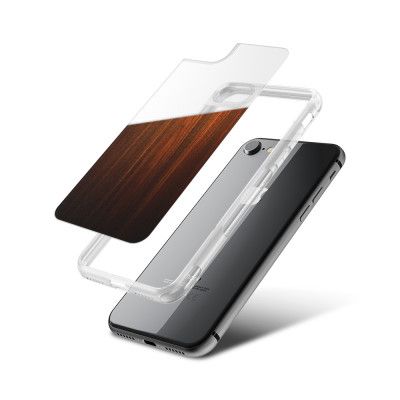 Fashion mobilskal till Apple iPhone 8 - Half wooden