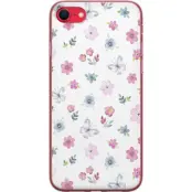 Mobilskal till Apple iPhone 8 med Blommor och fjärillar