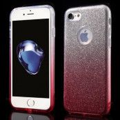 Glitter Mobilskal till iPhone 8/7 - Rosa/Silver