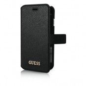 Guess iPhone 8/7 Saffiano Look Booktype Case - Svart