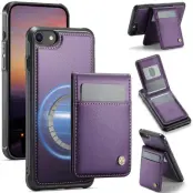 JEEHOOD J06 Läderfodral till iPhone 8/SE 2020/SE 2022 - Lila