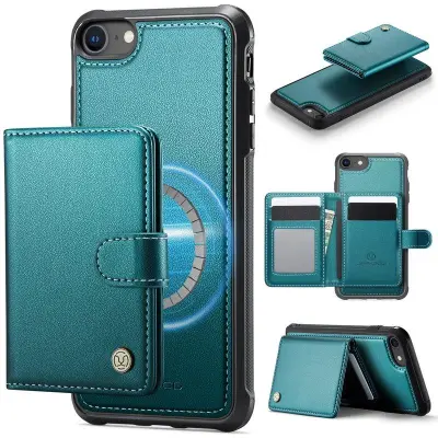 JEEHOOD J09 Fodral i Konstläder för iPhone 8/SE 2020/SE 2022 - Grön