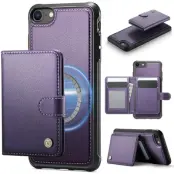 JEEHOOD J09 Fodral i Konstläder för iPhone 8/SE 2020/SE 2022 - Lila