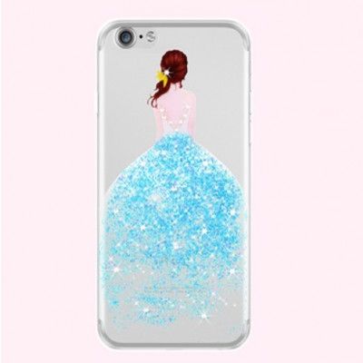 Joyroom Girl in Bling Dress Mobilskal iPhone 7/8/SE 2020 - Blå