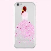 Joyroom Girl in Bling Dress Mobilskal iPhone 7/8/SE 2020 - Rosa