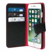 Puro Duetto Wallet Detach iPhone 8/7/6S - Svart/Röd