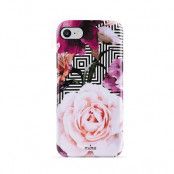 Puro - Geo Flowers Cover iPhone 6/7/8/SE 2020 - Pink Peonies