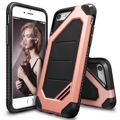 Ringke Double Layer Armor Tough Skal till iPhone 8/7 - Rose Gold