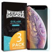 3 X Ringke Invisible Defender Tempered Glass till iPhone XS/X