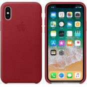 Apple iPhone X Läderskal - Röd