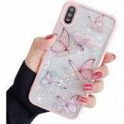 Bling Star Butterfly Skal till iPhone X / XS - Rosa