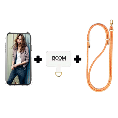 Boom iPhone X/XS Skal med Halsband - Orange