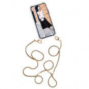 Boom iPhone X/XS skal med mobilhalsband- Chain Golden