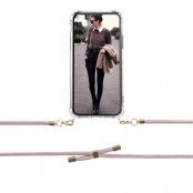 Boom iPhone X/XS skal med mobilhalsband- Rope Rose Gold
