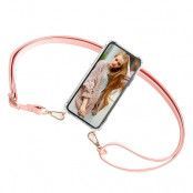 Boom iPhone X/XS skal med mobilhalsband- Strap Pink