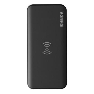Champion Powerbank + Qi Trådlös Laddare 8000 mAh - Svart