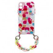Color Gel Flexible Chain Pendant Mobilskal iPhone XS / X - Flerfargad