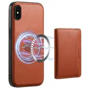 DENIOR Mobilskal till iPhone X / XS i äkta läder - Brun