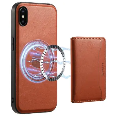 DENIOR Mobilskal till iPhone X / XS i äkta läder - Brun