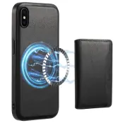 DENIOR Mobilskal till iPhone X / XS i äkta läder - Svart