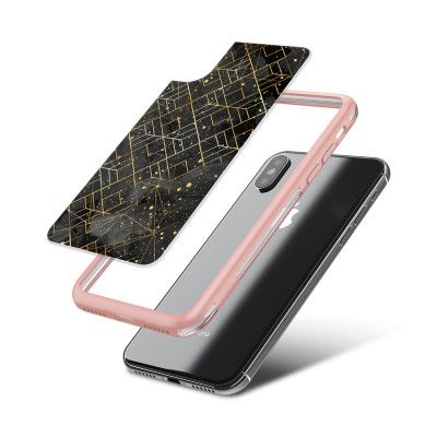 Fashion mobilskal till Apple iPhone X - Black Galaxy