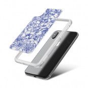 Fashion mobilskal till Apple iPhone X - Blommor - Blå/Vit