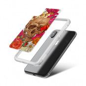 Fashion mobilskal till Apple iPhone X - Dödskalle - Blommor