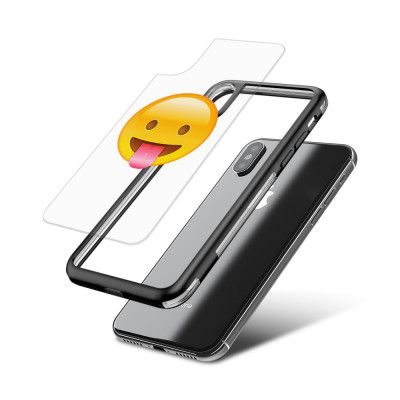 Fashion mobilskal till Apple iPhone X - Emoji Stick Out Tongue