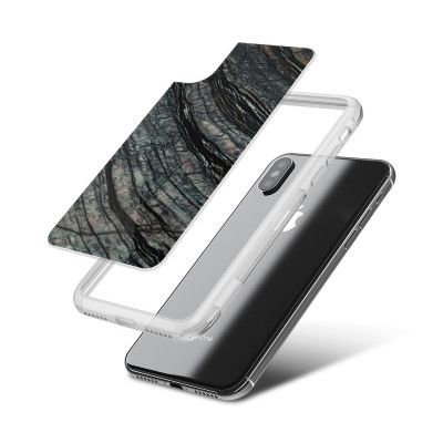 Fashion mobilskal till Apple iPhone X - Marble - Svart/Grå