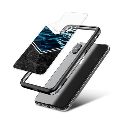 Fashion mobilskal till Apple iPhone X - Marble water