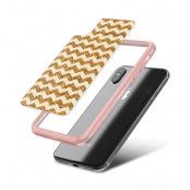 Fashion mobilskal till Apple iPhone X - Ränder - Guld/Beige