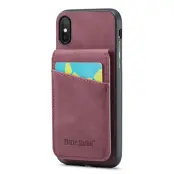 FIERRE SHANN iPhone X / XS Fodral KonstLäder - Röd