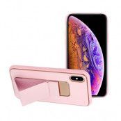 Forcell Leather skal Kickstand till iPhone X Rosa