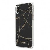 Guess Skal iPhone X / Xs Gold Chain Collection - Svart