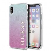 Guess Skal iPhone X / Xs Gradient Glitter - Rosa Blå