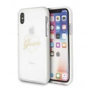 Guess Skal iPhone X / Xs Heart ShockProof - Guld
