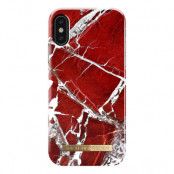 iDeal Fashion Case till iPhone X - Scarlet Red Marble