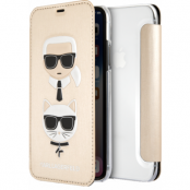 Karl Lagerfeld Choupette Flip Cover (iPhone X/Xs) - Guld