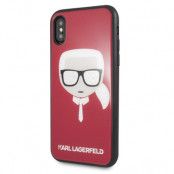 Karl Lagerfeld iPhone X/XS Skal Rött Glitter