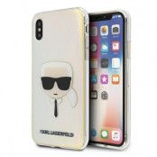 Karl Lagerfeld Skal iPhone X/Xs Iridescent Karl`s Head - Flerfärgad
