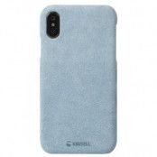 Krusell iPhone X/XS Broby Cover - Mockat Läder - Blå