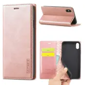 LC.IMEEKE Mobilskal till iPhone X/XS KonstLäder - Roséguld