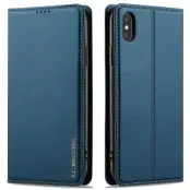 LC.IMEEKE L1 Series iPhone XS/X Plånboksfodral Konstläder - Blå