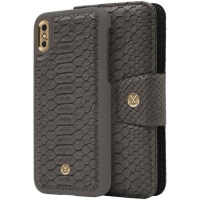 MARVÊLLE Magneto N301 Plånboksfodral iPhone X - Ash Grey Reptile