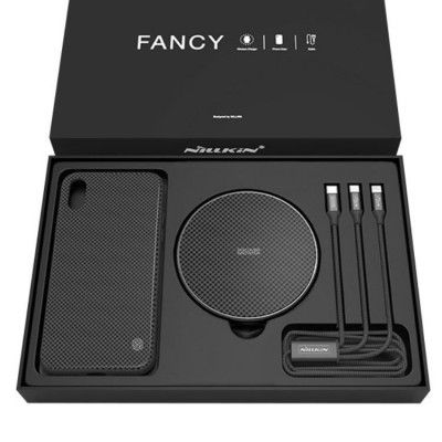 Nillkin Skal -trådlös laddare 3-i-1-kabel iPhone X - Svart