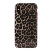 Puro Anti Shock Leopard Cover till iPhone X / XS - Rosa