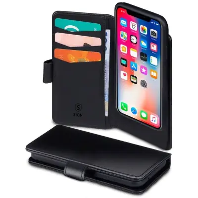 SiGN 2-in-1 Wallet (iPhone X/Xs) - Svart