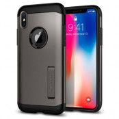 SPIGEN Slim Armor Skal till iPhone XS / X - Gunmetal